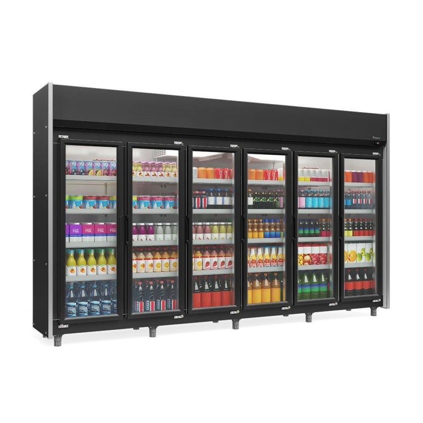 REFRIGERADOR VERTICAL AUTO SERVIÇO -2946mm- TEMPERATURA  -2° a +7° -GEAS-6P LB PR
