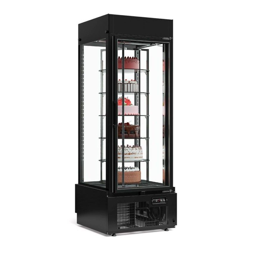 VITRINE REFRIGERADA - 760mm-GIRATÓRIA OU FIXA - TEMPERATURA -2° a +10°C- GEVG-075 PR