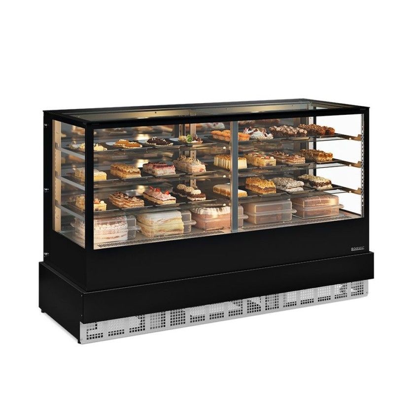 VITRINE REFRIGERADA - DUPLA FUNÇÃO - 1500mm- VIDRO COM SERIGRAFIA- GGER-200 PR
