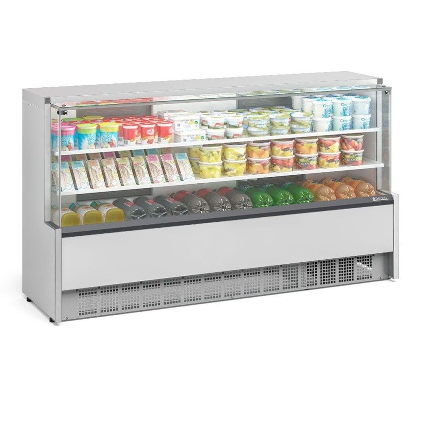 VITRINE REFRIGERADA UNIVERSAL - 2 PLACAS FRIAS- 2060mm  - ILUMINAÇÃO LED -GPDA-205 R BR