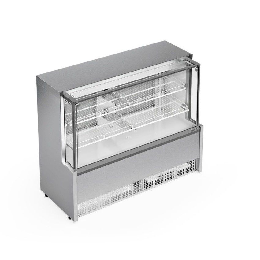 VITRINE REFRIGERADA AR FORÇADO - ILUMINAÇÃO LED - VIDROS AQUECIDO GPFA-140 A TI