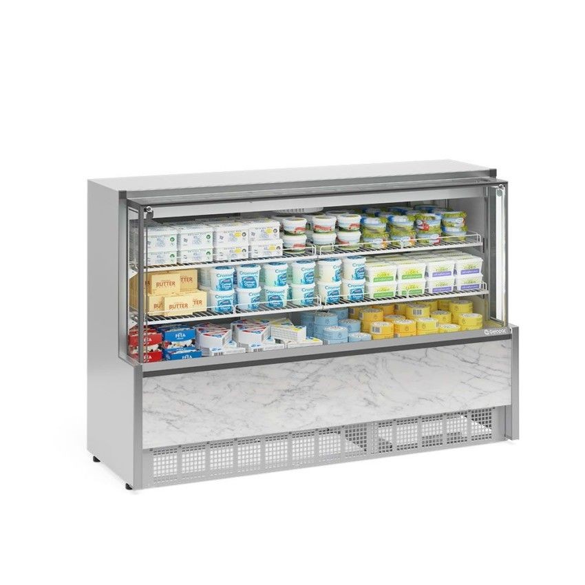 VITRINE REFRIGERADA AR FORÇADO 1730mm - ILUMINAÇÃO LED - VIDROS AQUECIDO GPFA-175 A BR