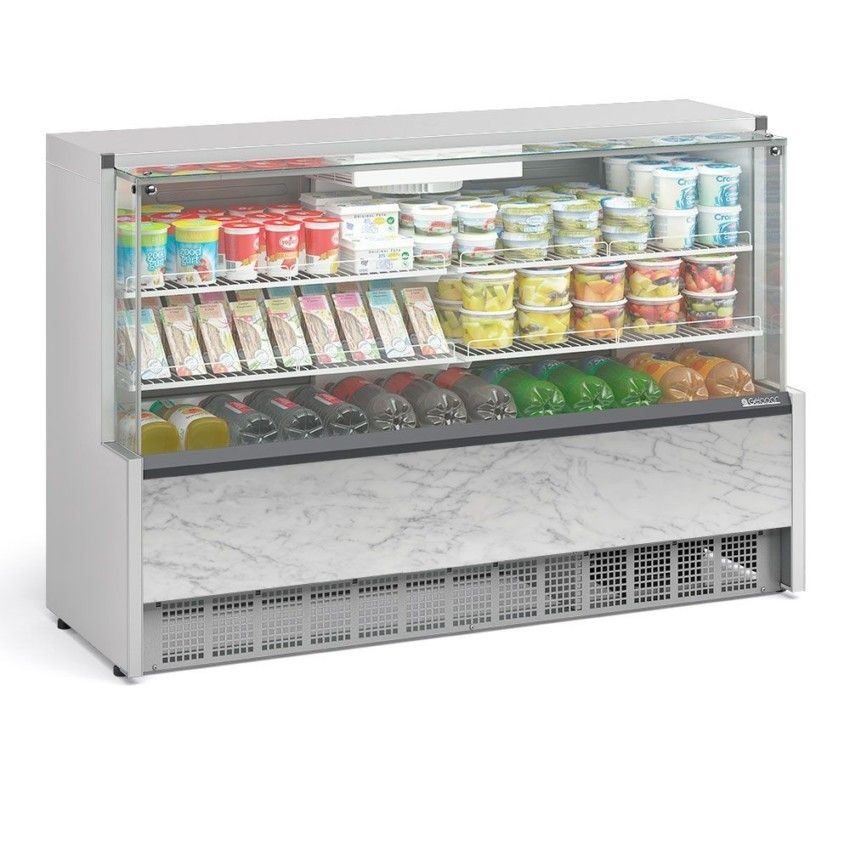 VITRINE REFRIGERADA AR FORÇADO - 1730mm- ILUMINAÇÃO LED -  GPFA-175 R BR