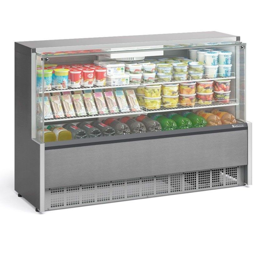 VITRINE REFRIGERADA AR FORÇADO - 1730mm- ILUMINAÇÃO LED -  GPFA-175 R TI