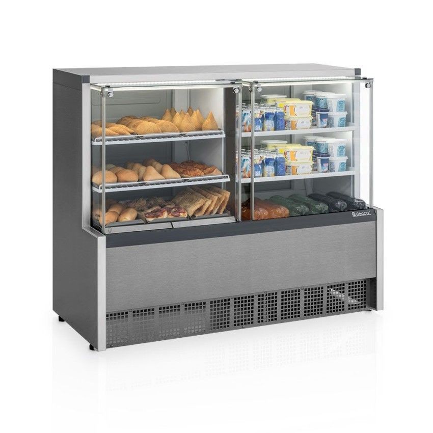 VITRINE QUENTE / FRIA - 1400mmILUMINAÇÃO LED - GQEA-140 R CC