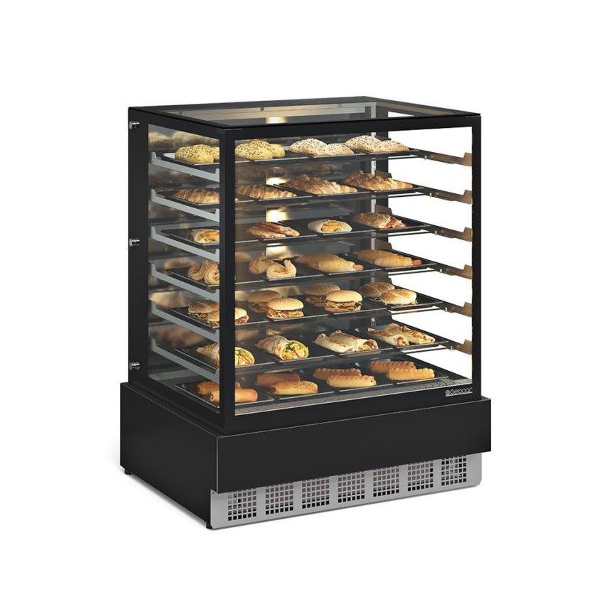 VITRINE ESTUFA - SEM CUBAS-1000mm - VIDRO COM SERIGRAFIA- MGEE-100 PR