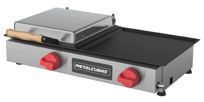 Grill à Gás 32 x 65 cm - 2 queimadores - MGG 70 - METALCUBAS