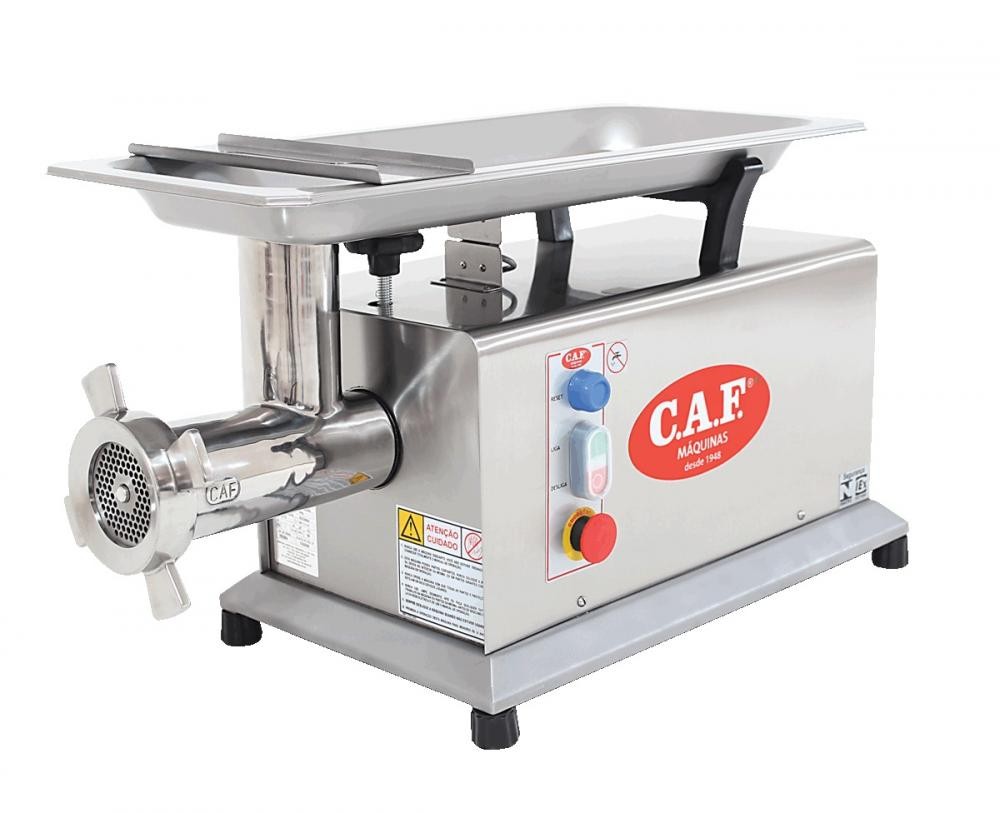 Picador / Moedor de Carne boca 22 CAF 22 TS-I Total Inox 1,5CV (NR-12 Eletrônica) - CAF