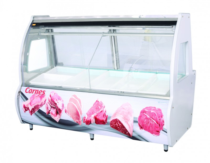 Expositor Açougue Classic sem depositoCabeceira Lisa 1,5MTS - CHIMAFRIO