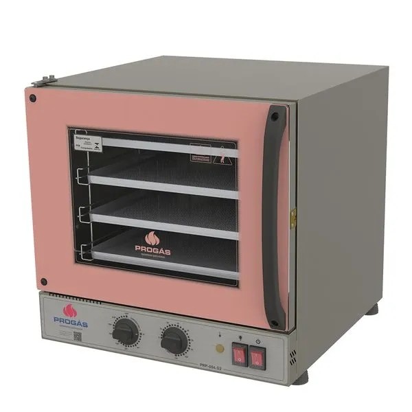 Forno Turbo Elétrico PRP-004 G2 Fast Oven Rosa 56 Litros 4 Esteiras Progás
