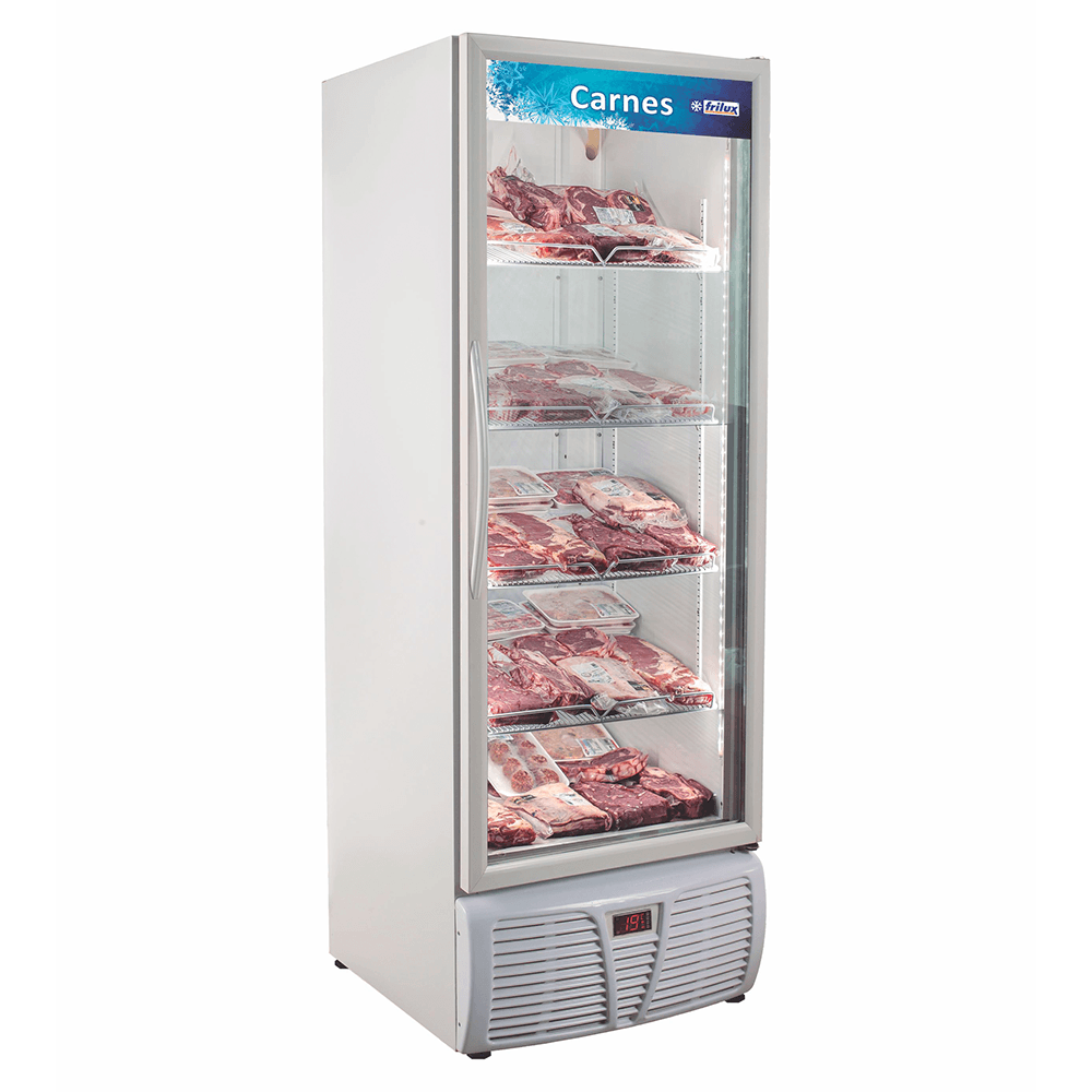 Refrigerador/ Expositor Vertical p/ Carnes Embaladas RF-005C Porta de Vidro - Branco 570 L