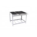 FOGÃO A GÁS EXTRA INOX 6 QUEIMADORES MISTOS 3QD/3QS ESP FORNO - VENANCIO