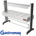BTE 10 SL AI VIBalcão termico Quente 8 cubas - Estrutura inox protetor salivar VIDRO / tampa INOX - GASTROMAQ