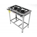 Fogão 2 Bocas simples em linha grelha 30 x 30 perfil 7 INOX - FGI 32 LS - G PANIZ