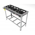 Fogão 3 Bocas duplas em linha grelha 30 x 30 perfil 7INOX - FGI 33 LD - G PANIZ