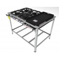 Fogão 4 Bocas Mistas de encosto c/ chapa grelha 30 x 30 perfil 7 INOX - FGI 34 EM CH - G PANIZ