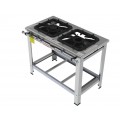 Fogão 2 Bocas Mistas em linha grelha 40 x 40 perfil 10 INOX - FGI 42 LM - G PANIZ