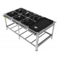 Fogão 6 Bocas Mistas de centro c/ chapa grelha 40 x 40 perfil 10 INOX - FGI 46 CM CH - G PANIZ
