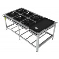 Fogão 6 Bocas Duplas de centro c/ chapa grelha 40 x 40 perfil 10 INOX -FGI 46 CD CH -  G PANIZ