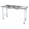 PIA INOX 430 CONCRETADA 2 CUBAS (0,34x0,40x0,12m) 2,00x0,53m PINTADA