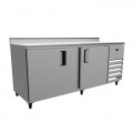 BALCAO SERVICO REFRIGERADO 2000 EXT/INT INOX BORDA ESP - VENANCIO