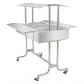ESTUFA DE ALIMENTO MASTER P/ 6 CUBAS MOTOR 127V/220V PÉ PADRÃO COM PLATIBANDA - SEM CUBAS E TAMPAS - VENANCIO