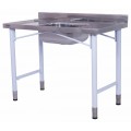 PIA INOX 430 CONCRETADA 1 CUBA (0,40x0,34x0,12m) 1,80x0,53m PINTADA - BENFATI