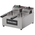 Fritador Elétrico 6 litros 2 cuba 1/3 - FE 2 C- METALCUBAS