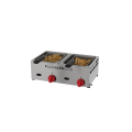 Fritador À Gás 2 cubas - 10 cm - baixa pressão - 6 litros - FRCG 06 BP-  METALCUBAS