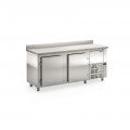 BALCÃO REFRIGERADO DE ENCOSTO - 2000mm- REVESTIMENTO EXTERNO AI 430 e TAMPO AI 304 -GBFE-200 AI